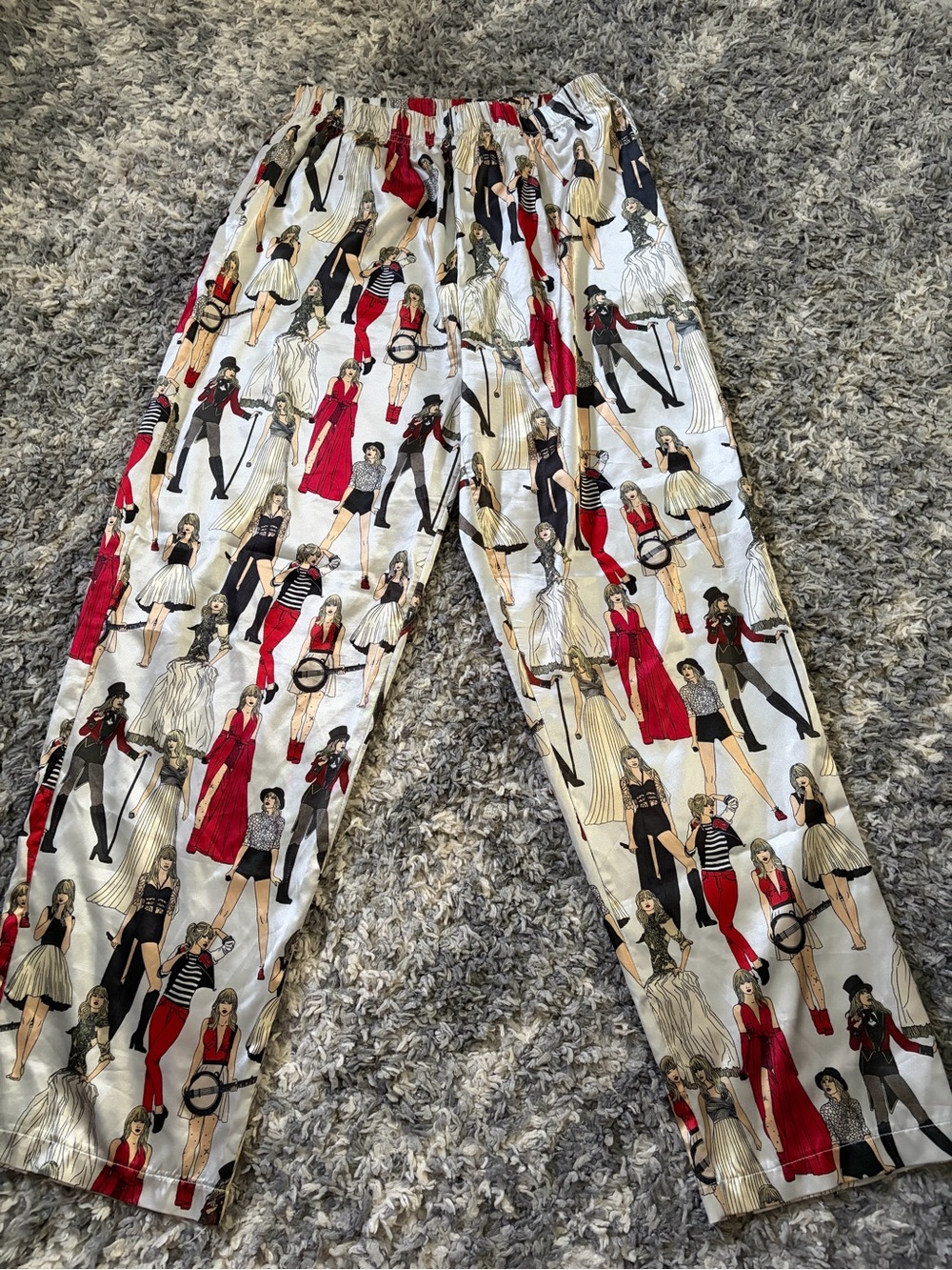 Official Taylor Swift Merch Red Era Pajama Pants Women’s Sz Large